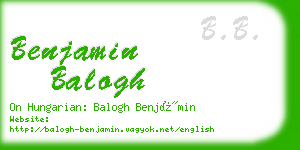 benjamin balogh business card